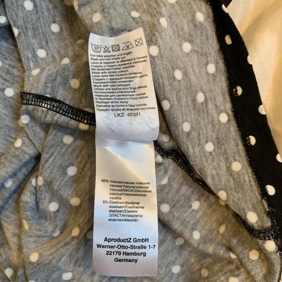 Beach Time Black/White Polka Dot Dress sz 38 - Picture 5 of 6